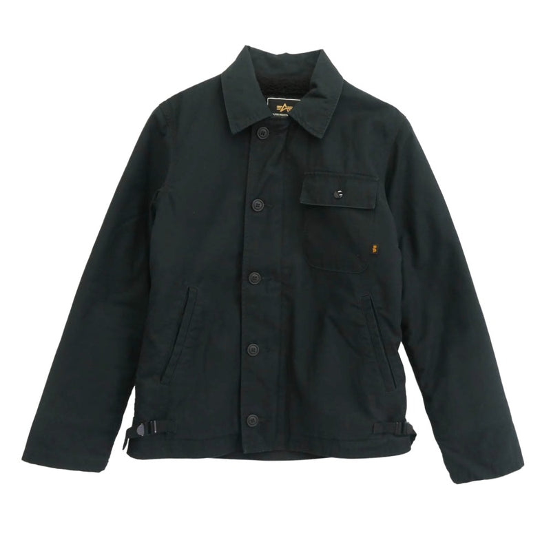 ALPHA アルファ TA1166-001 ミリタリー 内ボア デッキ ジャケット ダークネイビー系 M【中古】