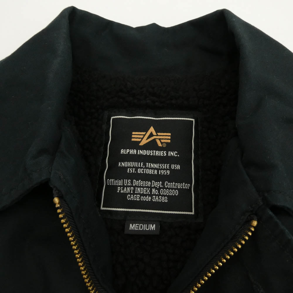 ALPHA アルファ TA1166-001 ミリタリー 内ボア デッキ ジャケット ダークネイビー系 M【中古】