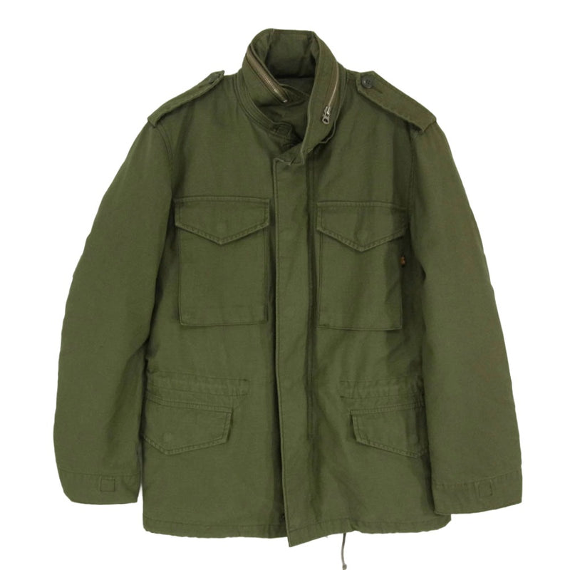 ALPHA アルファ 20515-003 M-65 着脱可 キルティング ライナー付 ミリタリージャケット カーキ系 M【中古】