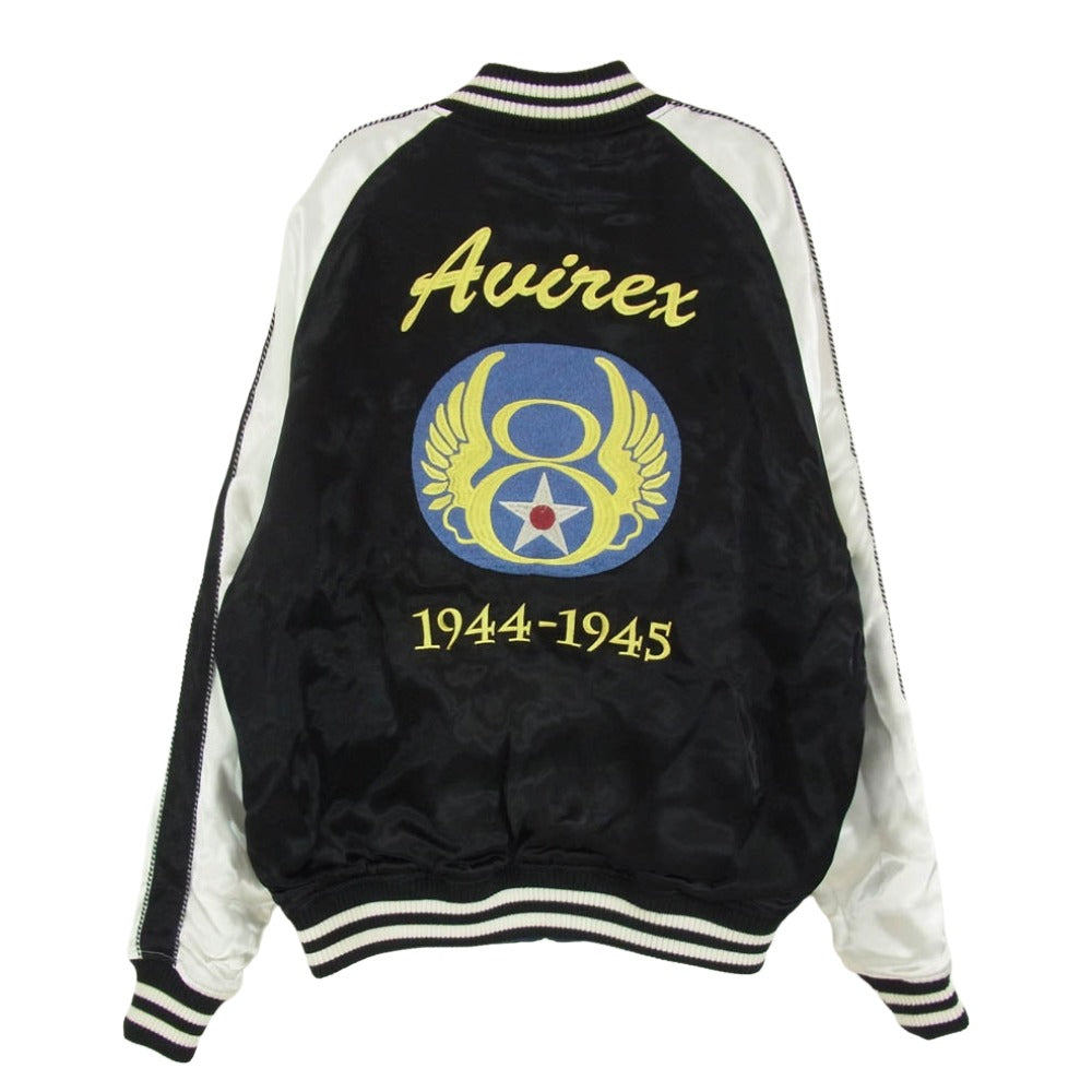 AVIREX アヴィレックス 6152222 MIGHTY EIGHTH REVERSIBLE JACKET リバーシブル スカジャン ジャケット ブラック系 M【中古】