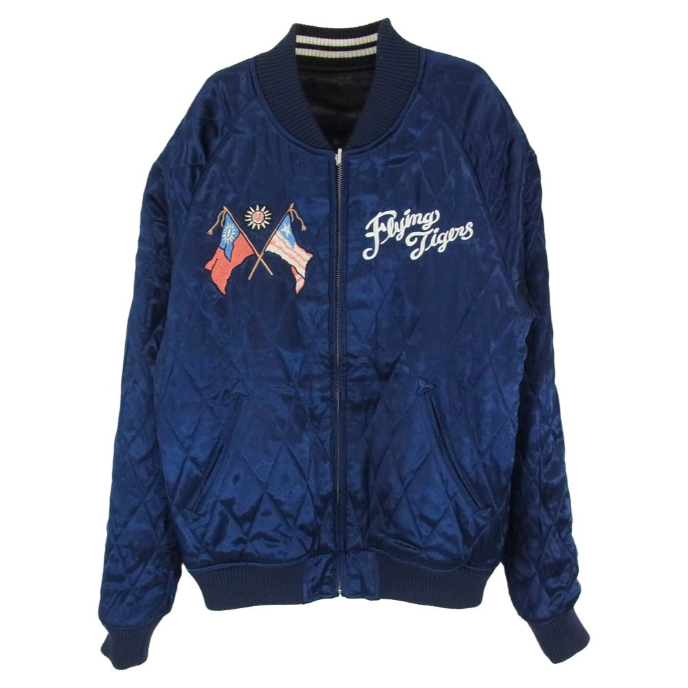 AVIREX アヴィレックス 6152222 MIGHTY EIGHTH REVERSIBLE JACKET リバーシブル スカジャン ジャケット ブラック系 M【中古】