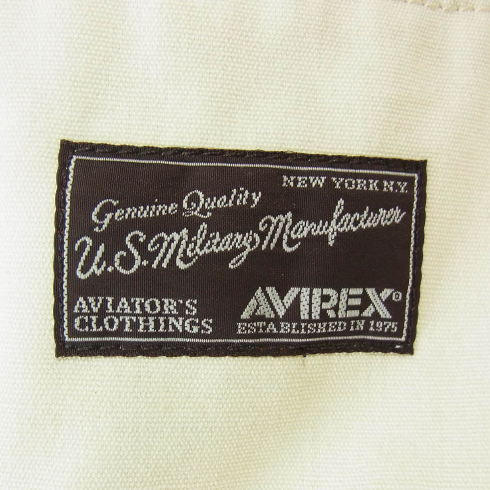AVIREX アヴィレックス 2WAY 星条旗 キャンバス トート ショルダー バッグ ブラック系【中古】