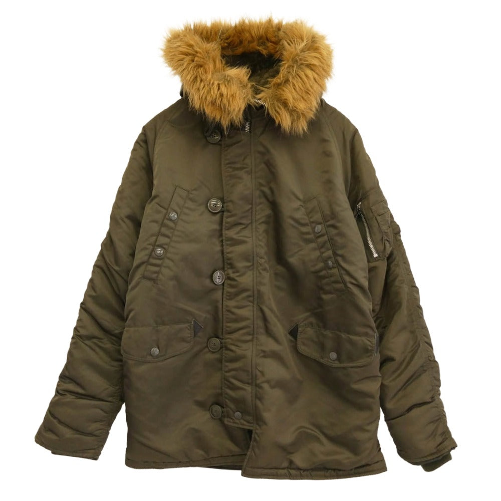 ALPHA アルファ 20094-276 N-3B FLIGHT JACKET フライト ジャケット カーキ系 M【中古】