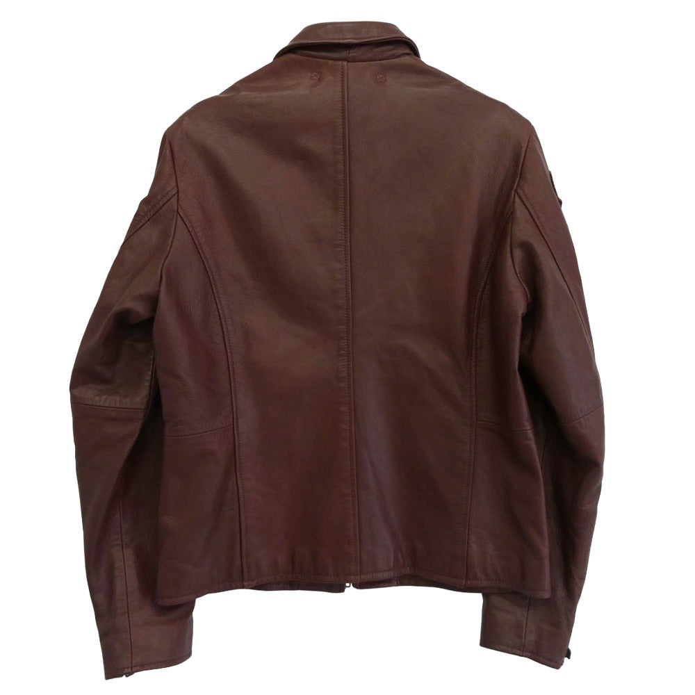 AVIREX アヴィレックス 6151097 40周年モデル 山羊革 シープスキン パッチド トラッカー レザージャケット ワインレッド系 M【中古】
