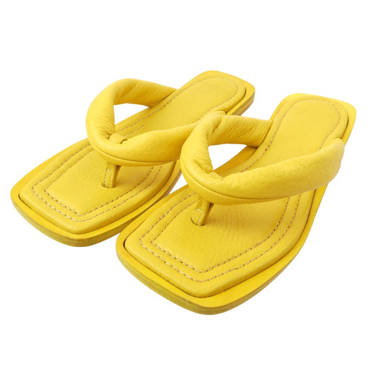 メゾン エウレカ 312 SETTA TONG SANDAL レディース 雪駄 トング サンダル イエロー系 35【極上美品】【中古】