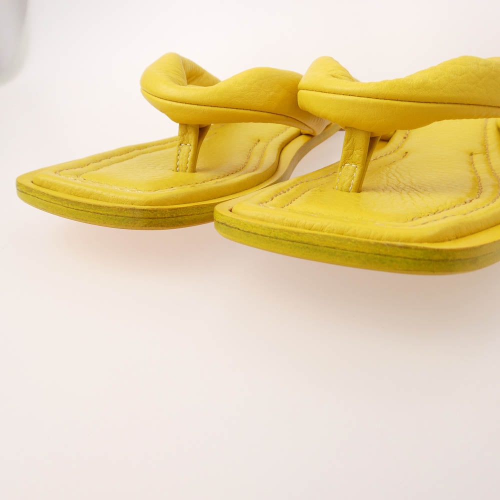 メゾン エウレカ 312 SETTA TONG SANDAL レディース 雪駄 トング サンダル イエロー系 35【極上美品】【中古】