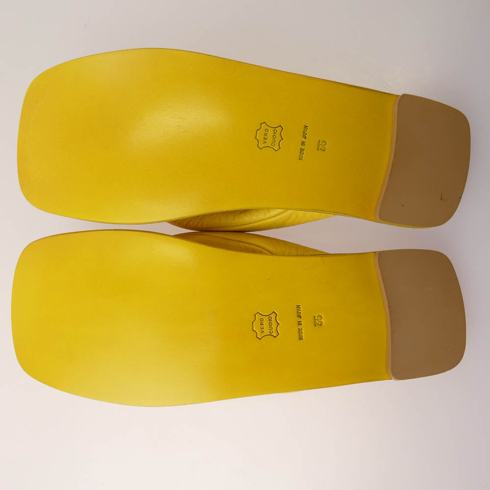 メゾン エウレカ 312 SETTA TONG SANDAL レディース 雪駄 トング サンダル イエロー系 35【極上美品】【中古】