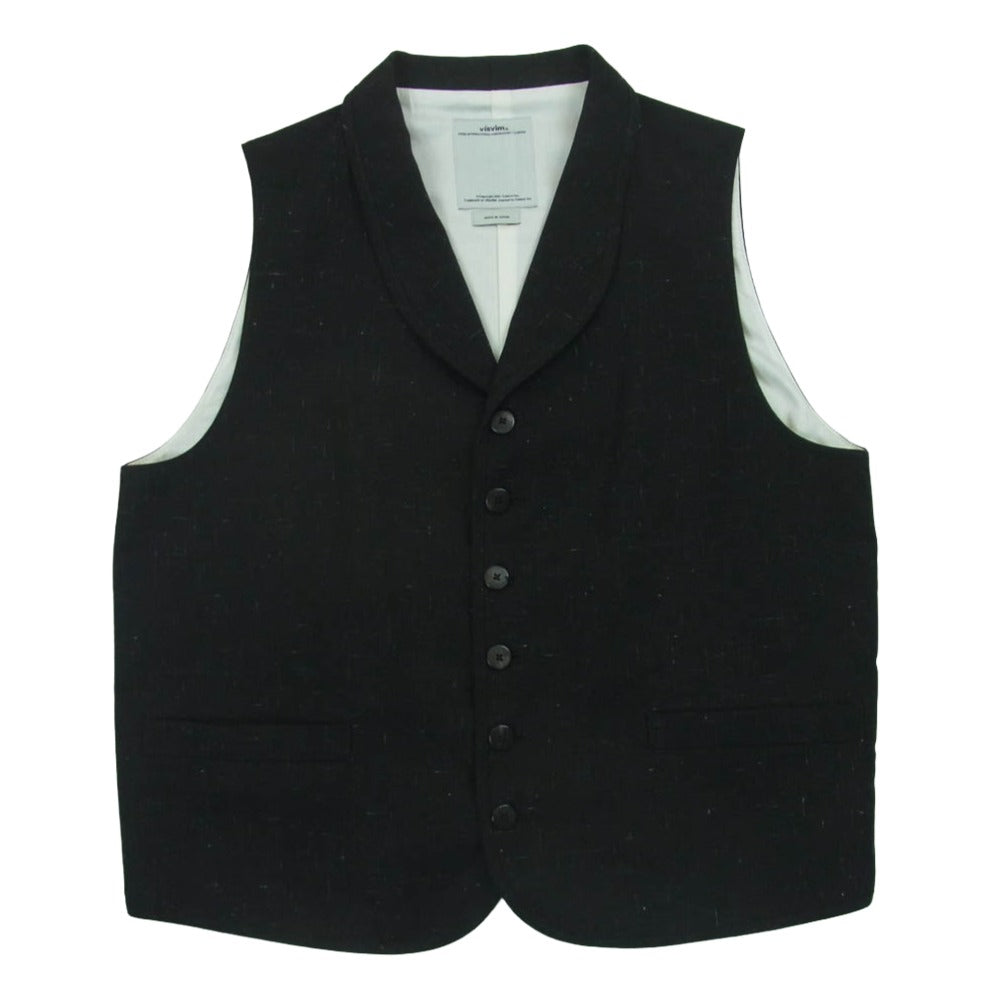 VISVIM ビズビム 16SS 0116105013025 GRANGER VEST VINTAGE NEP グレンジャー ベスト ヴィンテージ ネップ ブラック系 3【中古】