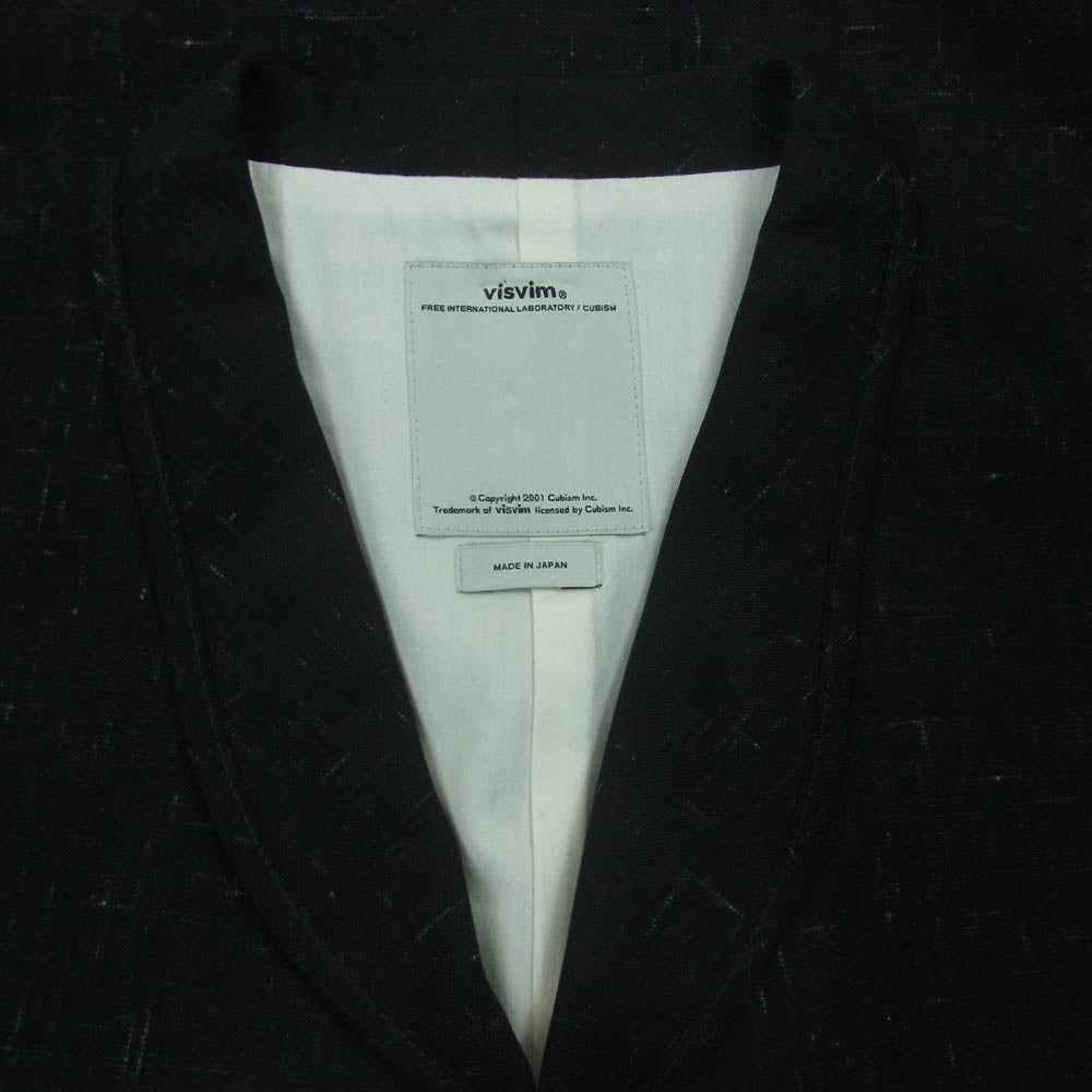 VISVIM ビズビム 16SS 0116105013025 GRANGER VEST VINTAGE NEP グレンジャー ベスト ヴィンテージ ネップ ブラック系 3【中古】
