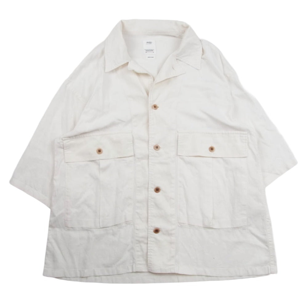 VISVIM ビズビム 19SS 0119105011017 CORNET SHIRT S/S コルネット オープンカラー ショートスリーブ 半袖 シャツ ホワイト系 2【中古】