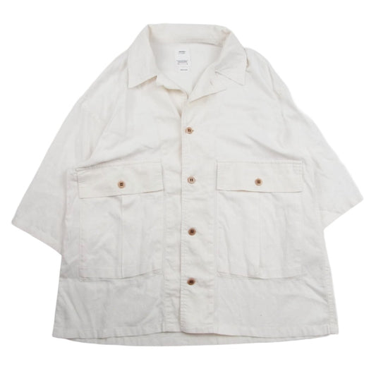 VISVIM ビズビム 19SS 0119105011017 CORNET SHIRT S/S コルネット オープンカラー ショートスリーブ 半袖 シャツ ホワイト系 2【中古】