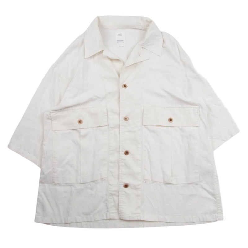 VISVIM ビズビム 19SS 0119105011017 CORNET SHIRT S/S コルネット オープンカラー ショートスリーブ 半袖 シャツ ホワイト系 2【中古】