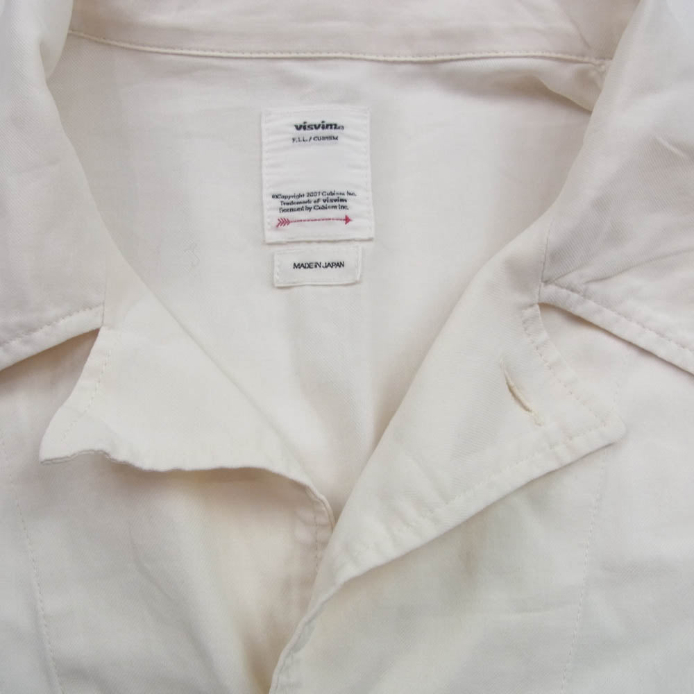 VISVIM ビズビム 19SS 0119105011017 CORNET SHIRT S/S コルネット オープンカラー ショートスリーブ 半袖 シャツ ホワイト系 2【中古】