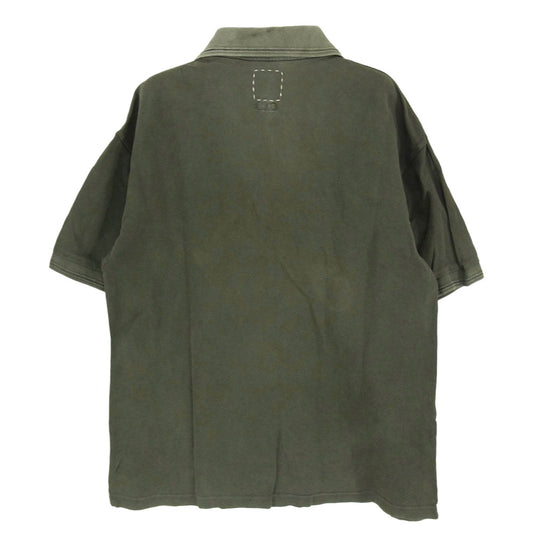 VISVIM ビズビム 0121105010018 JUMBO WELLER ジャンボ ウェラー 鯉のぼりアップリケ 半袖 ポロシャツ カーキ系 3【中古】