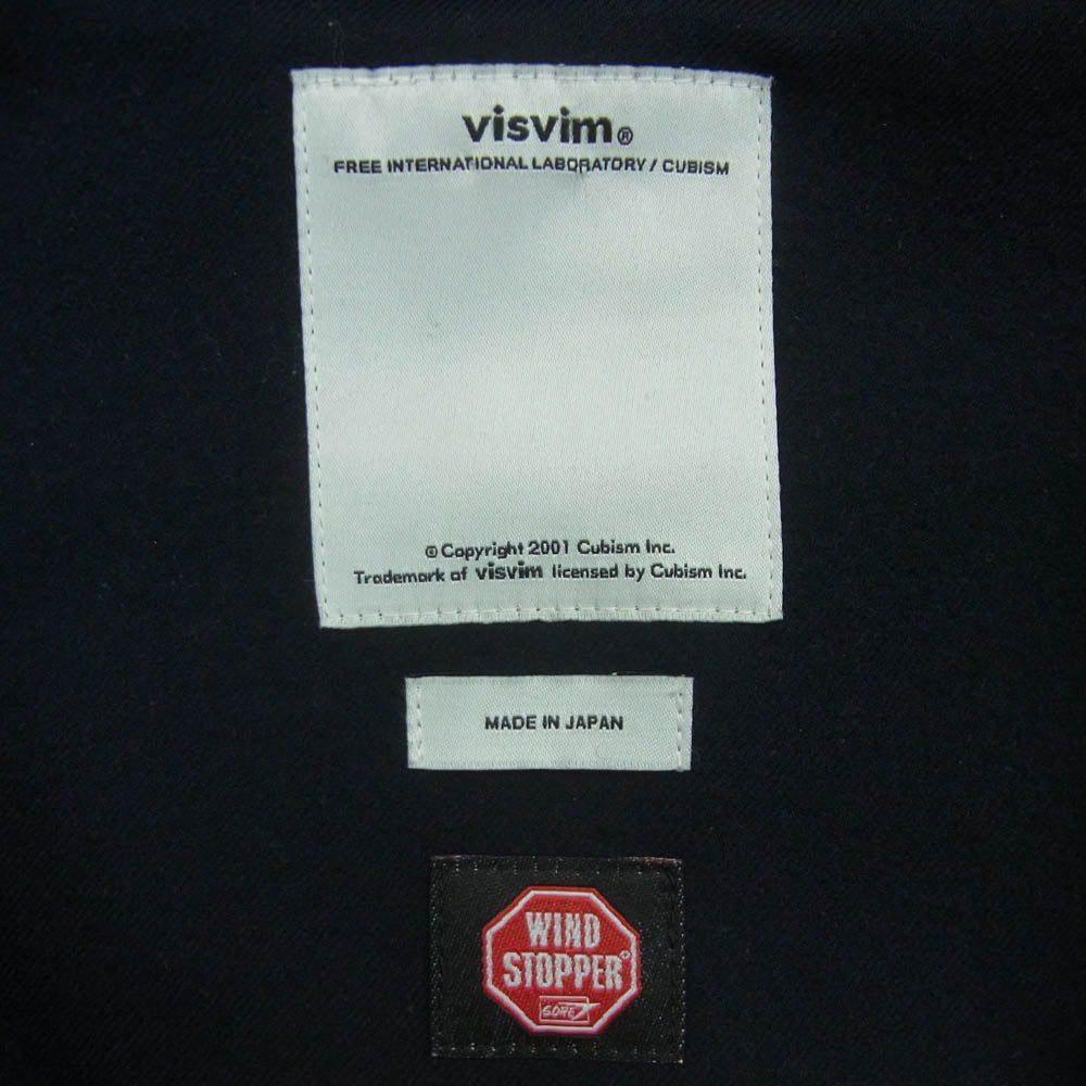 VISVIM ビズビム VS0001571 COMMODORE COAT WOOL WINDSTOPPER メルトン ダッフル コート ダークネイビー系 M【中古】