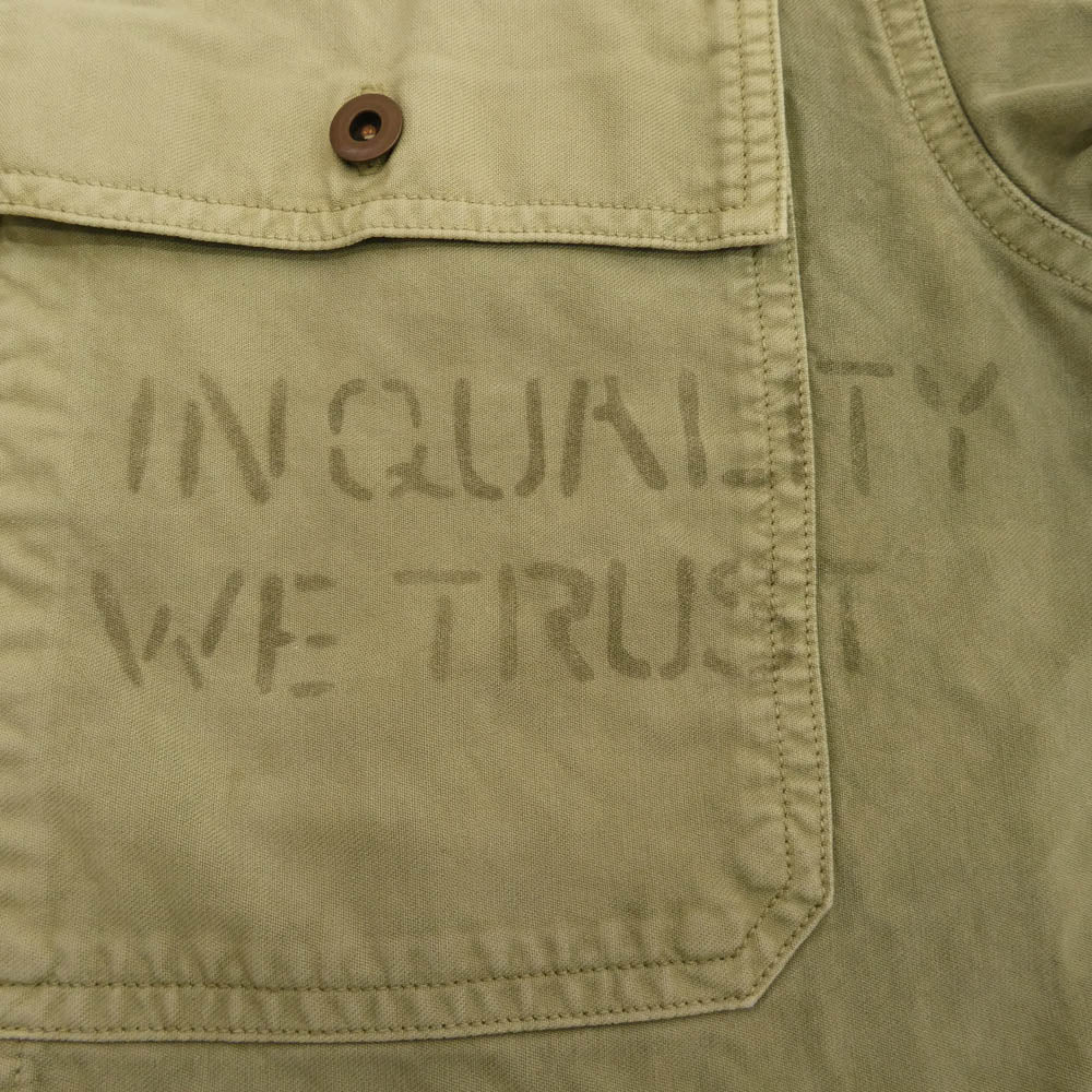 VISVIM ビズビム 22SS 0122105011011 CARDWELL SHIRT L/S DMGD ダメージ加工 カードウェル 長袖 シャツ ジャケット ライトグリーン系 3【中古】