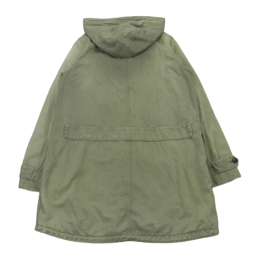 VISVIM ビズビム 15SS 0115105013018 TOWNSEND COAT PRIME HERRINGBONE タウンゼント プライム ミリタリー フーデッド モッズ コート カーキ系 グレイッシュオリーブ系 1【中古】