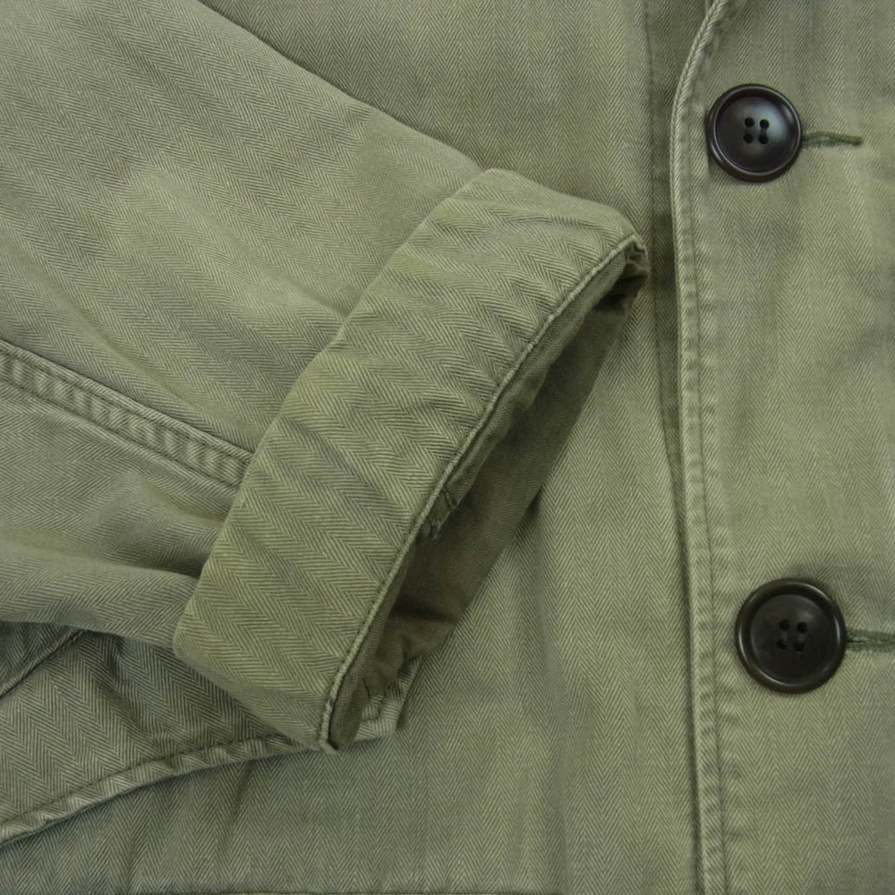 VISVIM ビズビム 15SS 0115105013018 TOWNSEND COAT PRIME HERRINGBONE タウンゼント プライム ミリタリー フーデッド モッズ コート カーキ系 グレイッシュオリーブ系 1【中古】