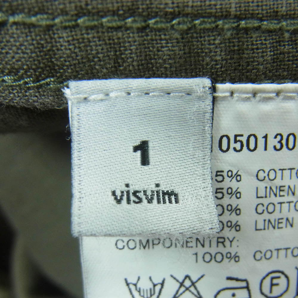 VISVIM ビズビム 15SS 0115105013018 TOWNSEND COAT PRIME HERRINGBONE タウンゼント プライム ミリタリー フーデッド モッズ コート カーキ系 グレイッシュオリーブ系 1【中古】