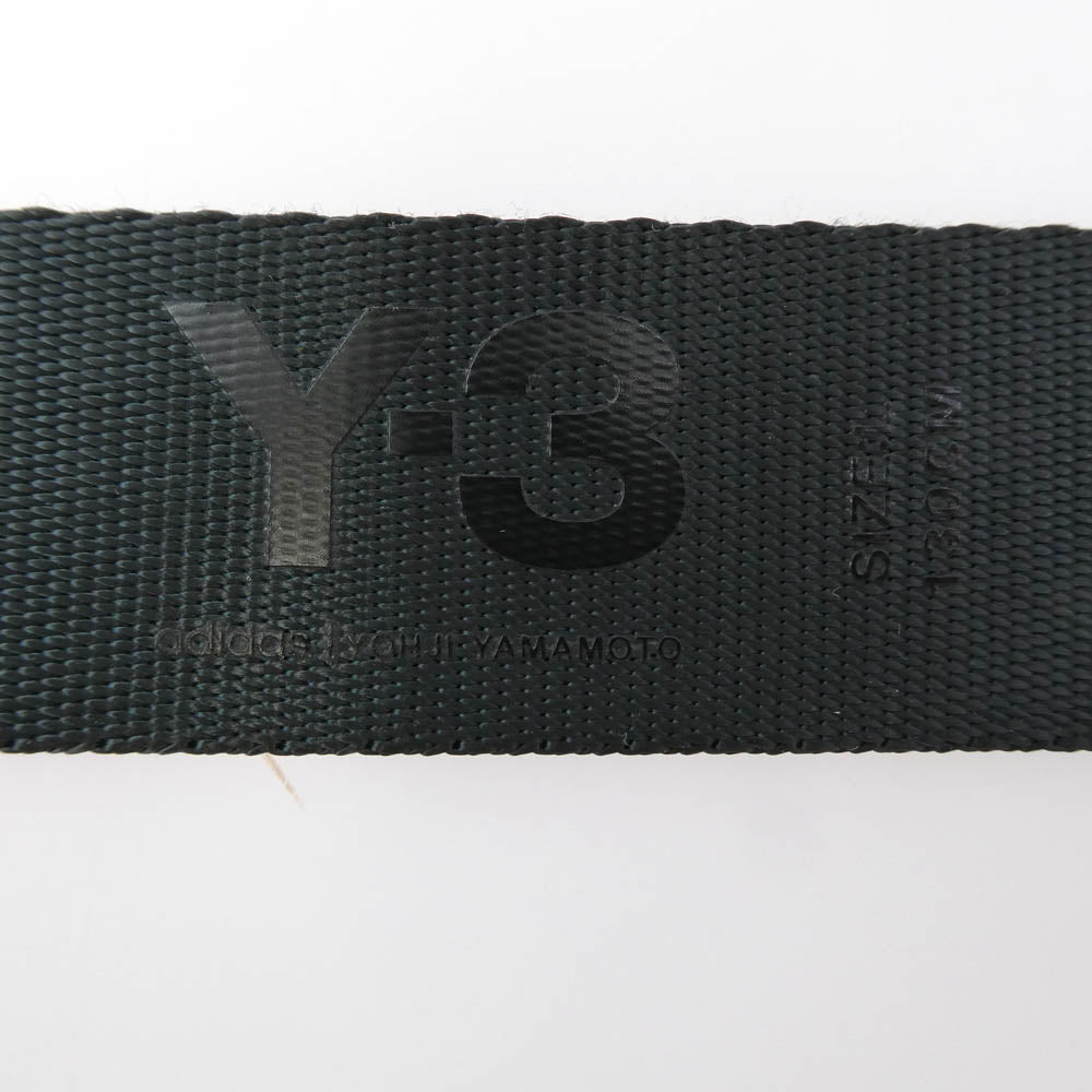 Y-3 Yohji Yamamoto ワイスリー ヨウジヤマモト ロゴ刺繍 ダブルリング ロングベルト ブラック系 L【中古】