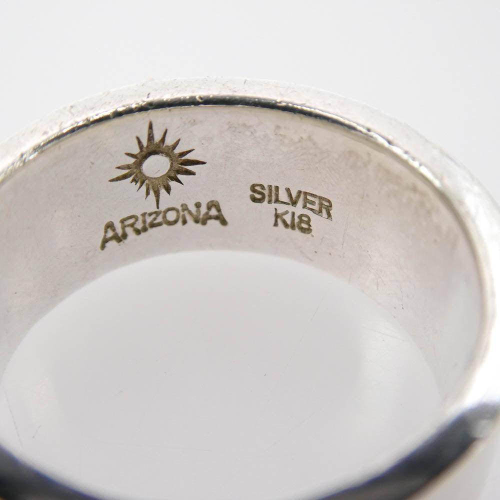 ARIZONA FREEDOM アリゾナフリーダム R-13b 太陽神 K18 プレーン シルバーリング シルバー系 18.5号【中古】