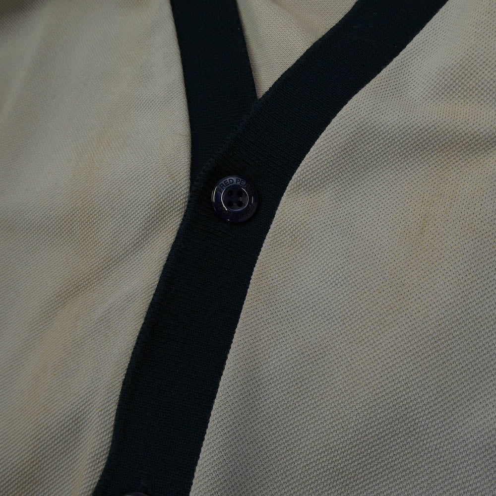 FRED PERRY フレッドペリー F1526 Pique Cardigan 鹿の子 ニットカーディガン グレー系 XS【中古】