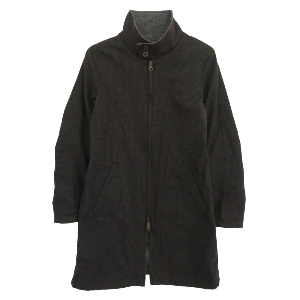 FRED PERRY フレッドペリー F2397 リバーシブル ハリントンマック ウール コート グレー系 S【中古】