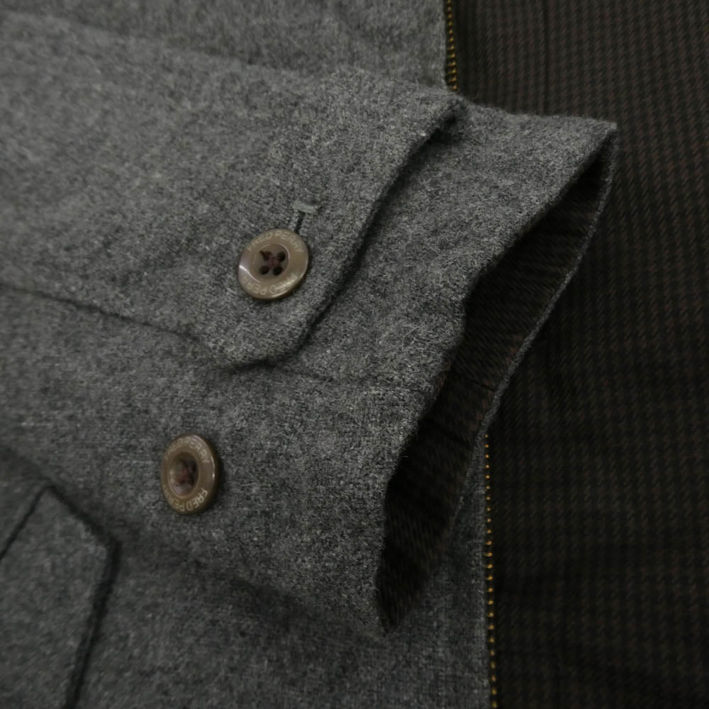 FRED PERRY フレッドペリー F2397 リバーシブル ハリントンマック ウール コート グレー系 S【中古】