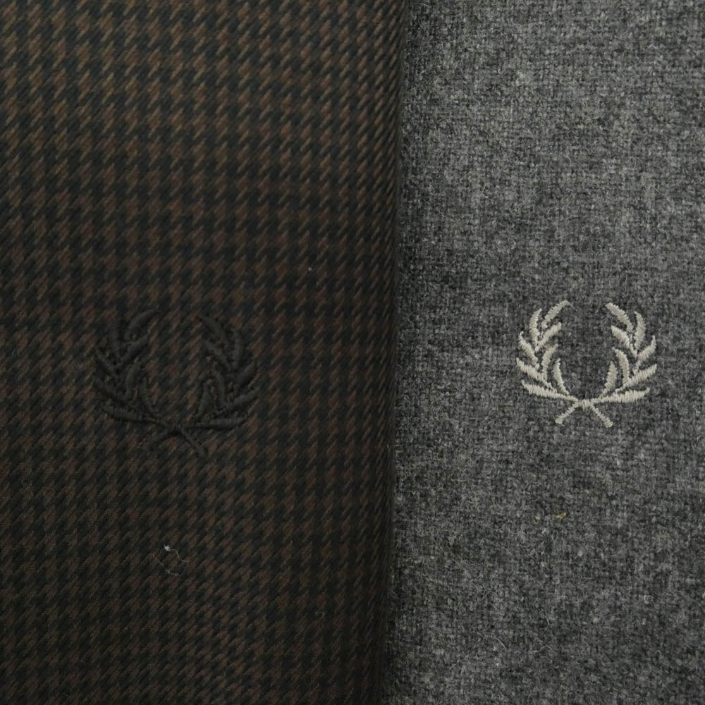 FRED PERRY フレッドペリー F2397 リバーシブル ハリントンマック ウール コート グレー系 S【中古】