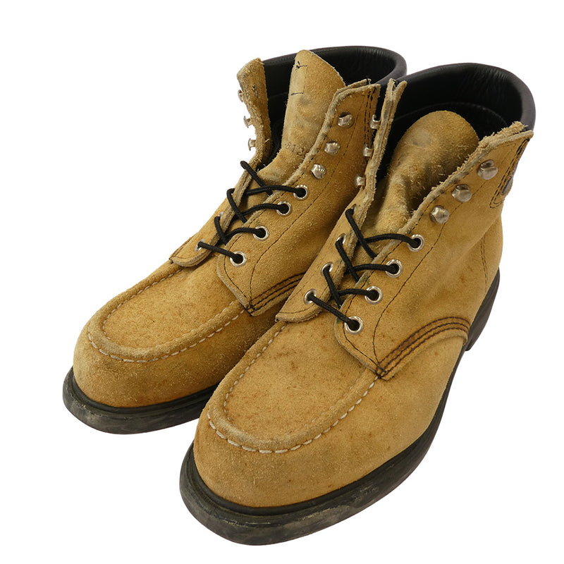 RED WING レッドウィング 8118 SUPERSOLE スーパーソール プリント羽タグ モックトゥ サンドスエード ブーツ ベージュ系 8【中古】