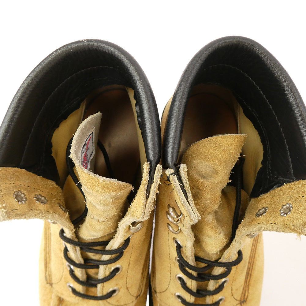 RED WING レッドウィング 8118 SUPERSOLE スーパーソール プリント羽タグ モックトゥ サンドスエード ブーツ ベージュ系 8【中古】