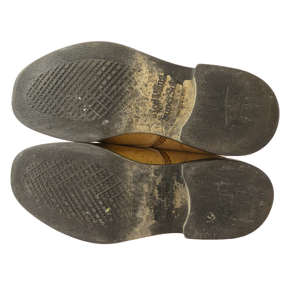 RED WING レッドウィング 8118 SUPERSOLE スーパーソール プリント羽タグ モックトゥ サンドスエード ブーツ ベージュ系 8【中古】