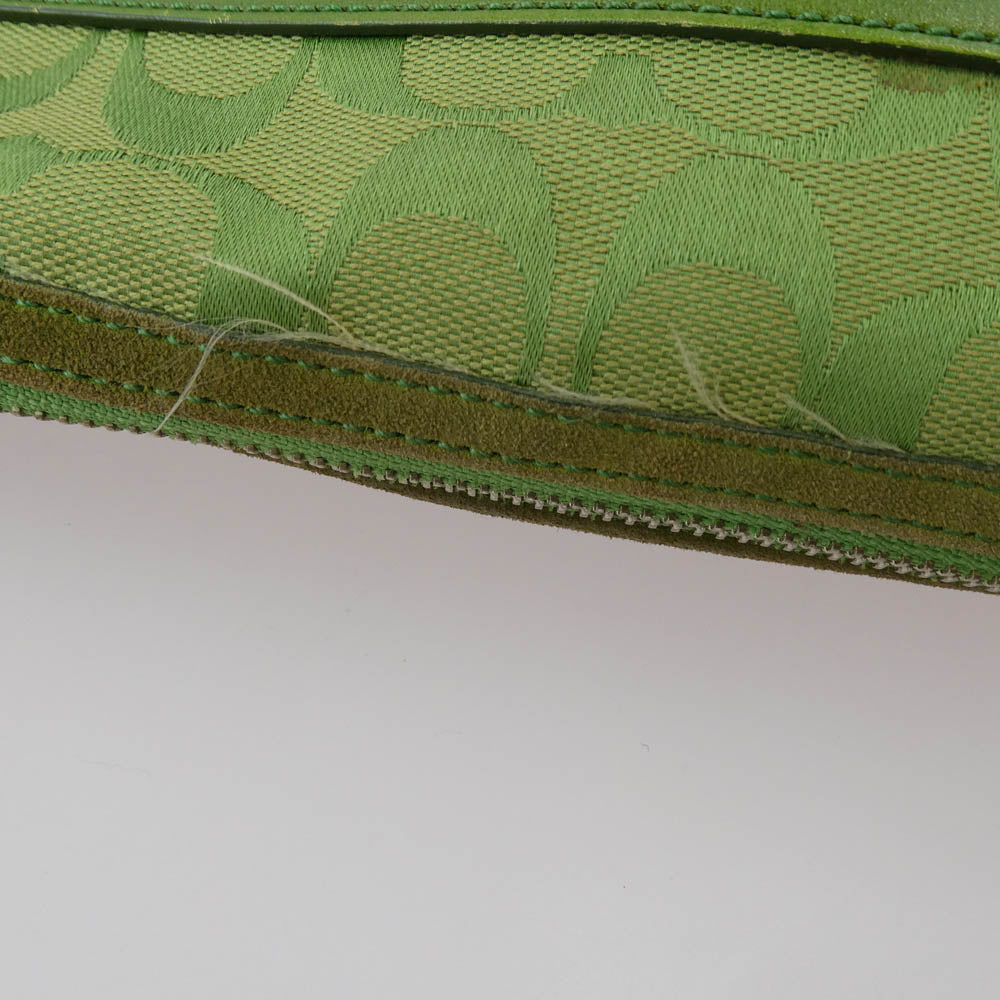 COACH コーチ 9363 シグネチャー ショルダーバッグ グリーン系 表記なし【中古】