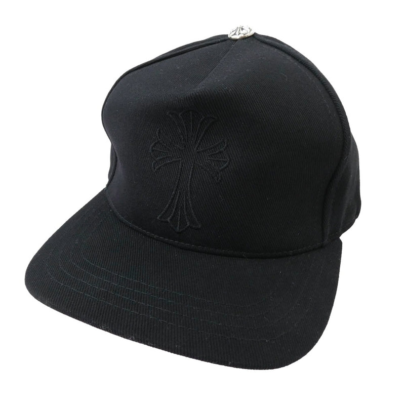 CHROME HEARTS クロムハーツ（原本無） BASEBALL CAP CHクロス刺繍 ベースボール キャップ ブラック系 53-60【美品】【中古】
