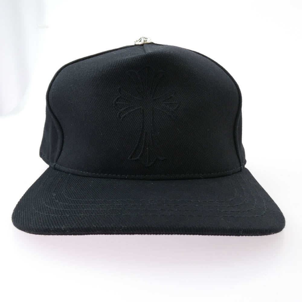 CHROME HEARTS クロムハーツ（原本無） BASEBALL CAP CHクロス刺繍 ベースボール キャップ ブラック系 53-60【美品】【中古】