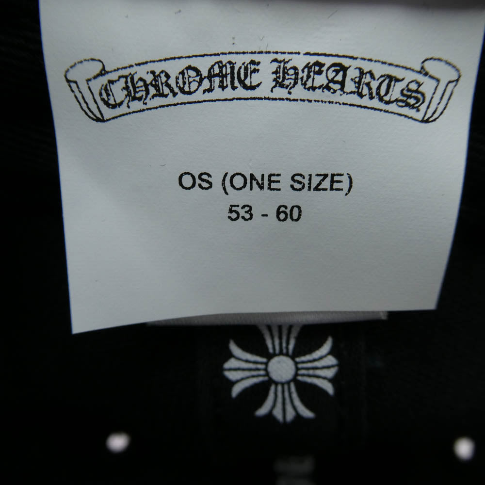 CHROME HEARTS クロムハーツ（原本無） BASEBALL CAP CHクロス刺繍 ベースボール キャップ ブラック系 53-60【美品】【中古】