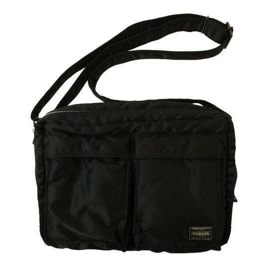 PORTER ポーター 622-08633 TANKER SLING BAG W zip(L) タンカー スリング バッグ ブラック系 オレンジ系【極上美品】【中古】