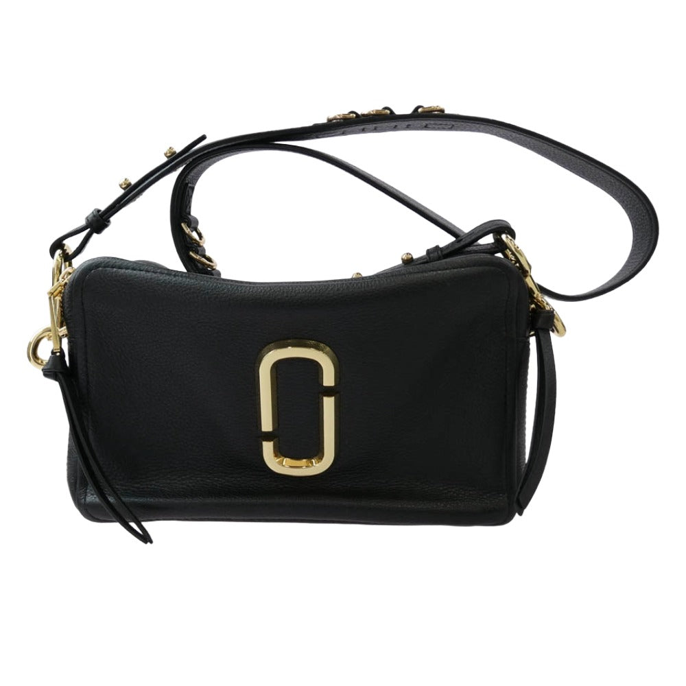 MARC JACOBS マークジェイコブス M0014592 The Softshot 27 ソフトショット27 レザー ショルダーバッグ ブラック系【中古】