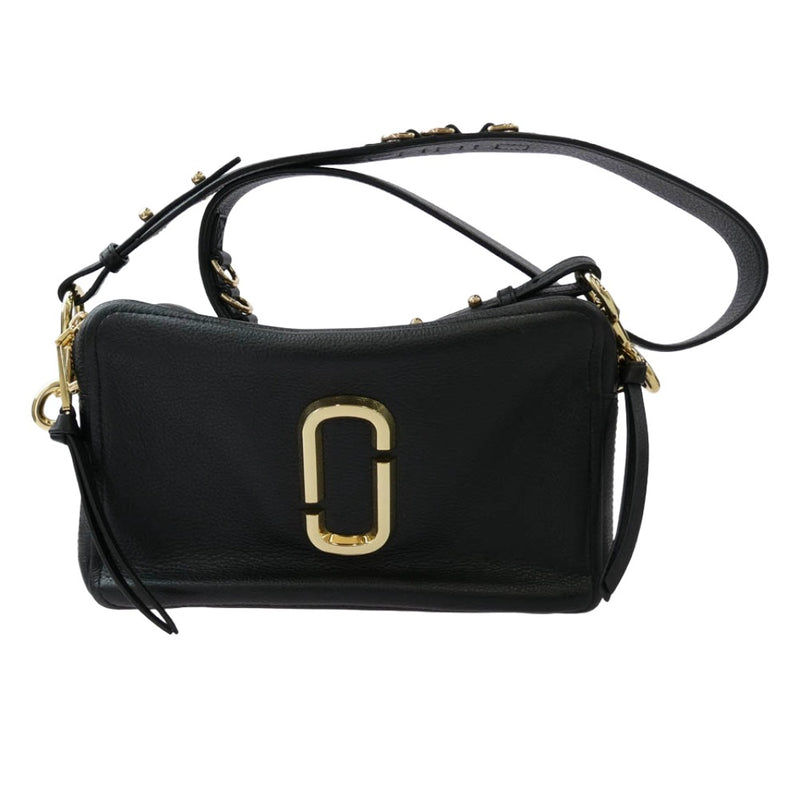 MARC JACOBS マークジェイコブス M0014592 The Softshot 27 ソフトショット27 レザー ショルダーバッグ ブラック系【中古】