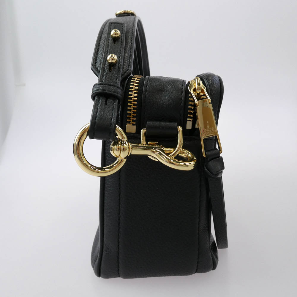 MARC JACOBS マークジェイコブス M0014592 The Softshot 27 ソフトショット27 レザー ショルダーバッグ ブラック系【中古】