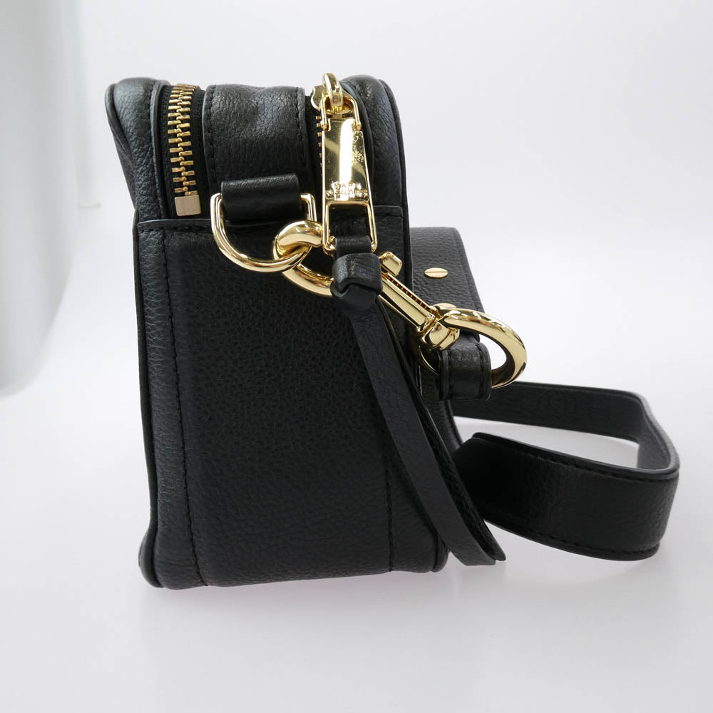 MARC JACOBS マークジェイコブス M0014592 The Softshot 27 ソフトショット27 レザー ショルダーバッグ ブラック系【中古】