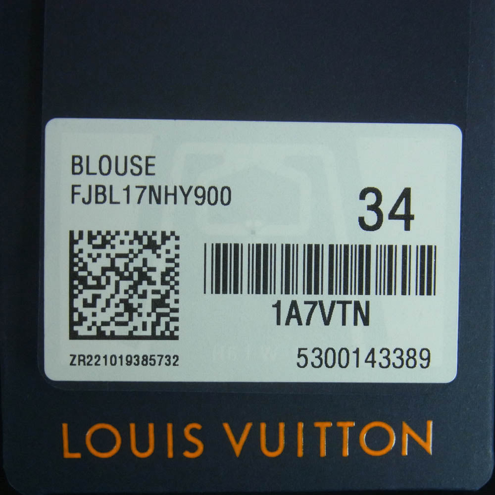 LOUIS VUITTON ルイ・ヴィトン 1A7VTN モノグラム ペプラム ノースリーブ ブラウス イタリア製 ブラック系 34【新古品】【未使用】【中古】