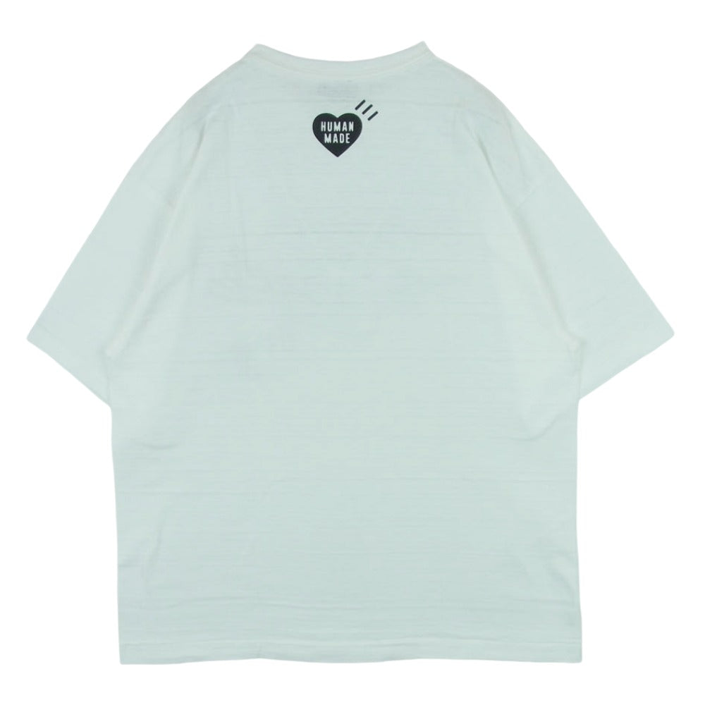 HUMAN MADE ヒューマンメイド HM30TE017 GRAPHIC T-SHIRT グラフィック 半袖 Tシャツ スラブ 生地 ホワイト系 2XL【新古品】【未使用】【中古】