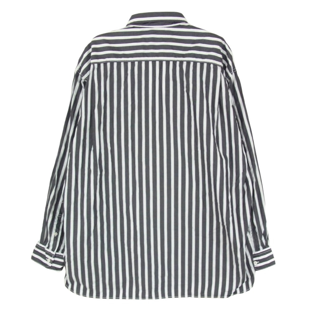 COMME des GARCONS HOMME コムデギャルソンオム AD2023 HM-B016 プルオーバー ストライプ 長袖 シャツ ブラック系 L【中古】