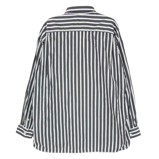 COMME des GARCONS HOMME コムデギャルソンオム AD2023 HM-B016 プルオーバー ストライプ 長袖 シャツ ブラック系 L【中古】