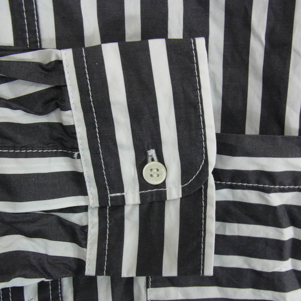 COMME des GARCONS HOMME コムデギャルソンオム AD2023 HM-B016 プルオーバー ストライプ 長袖 シャツ ブラック系 L【中古】