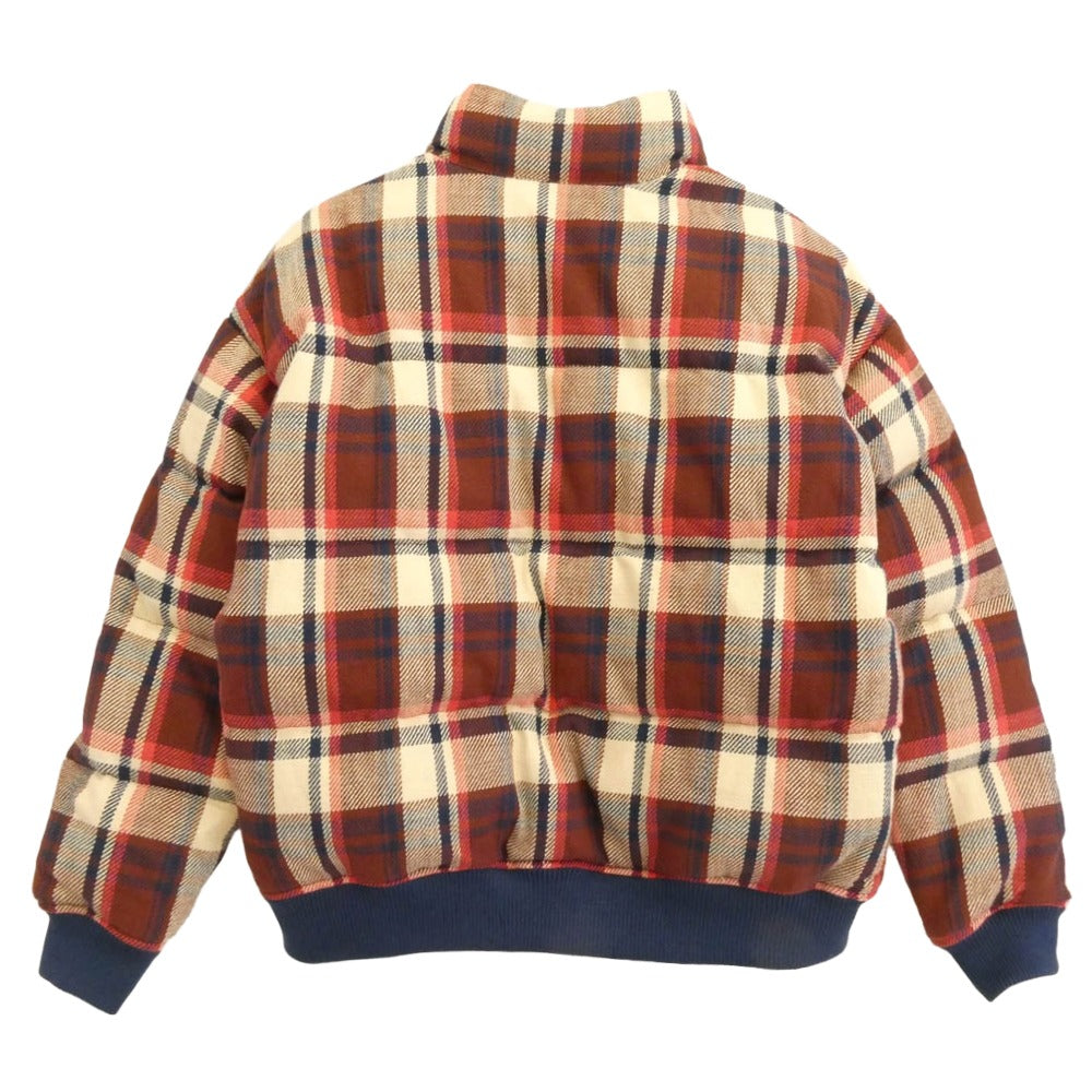 A BATHING APE アベイシングエイプ 001DNJ801008M ラブジェネチェック CHECK DOWN JACKET 総柄 ジップアップ ダウン ジャケット マルチカラー系 XL【中古】