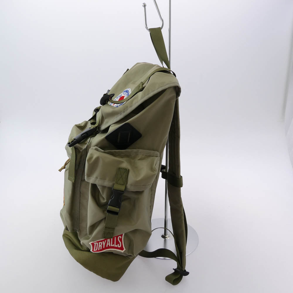 HUMAN MADE ヒューマンメイド HM30GD015 BACKPACK 26L ナイロンオックス生地 刺繍ワッペン バックパック OLIVEDRAB オリーブダーブ モスグリーン系【極上美品】【中古】