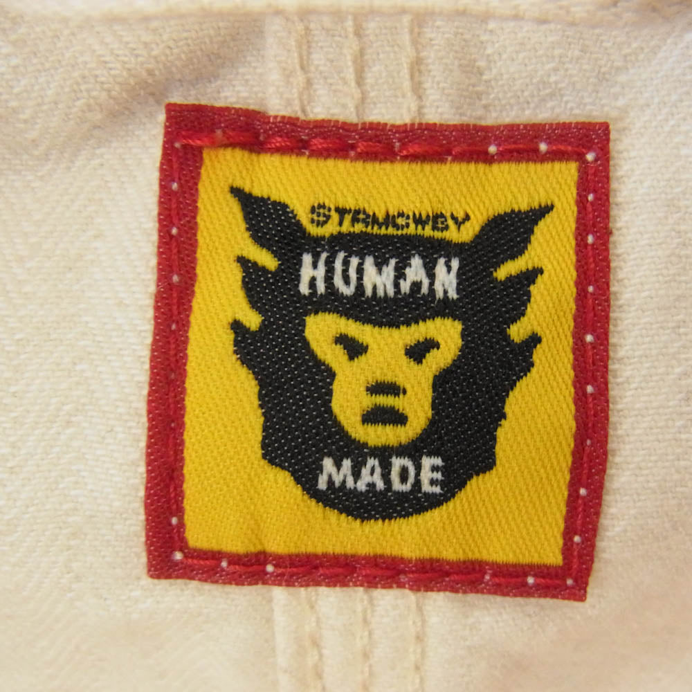 HUMAN MADE ヒューマンメイド 刺繍 カバーオール ジャケット オフホワイト系 L【中古】