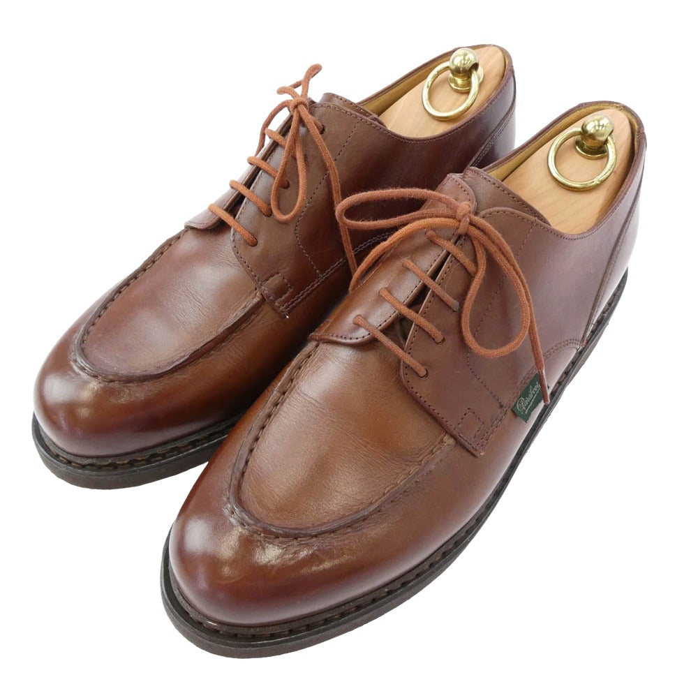 Paraboot パラブーツ 65119 フランス製 CHAMBORD シャンボード モックトゥ パラテックスソール レザー シューズ ダークブラウン系 8 F【美品】【中古】